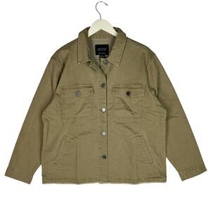 New Sanctuary Los Angeles Men Military Green Olive Utility Shirt Jacket US XL